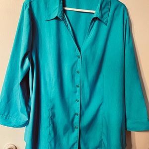Cato Woman’s blue green shirt